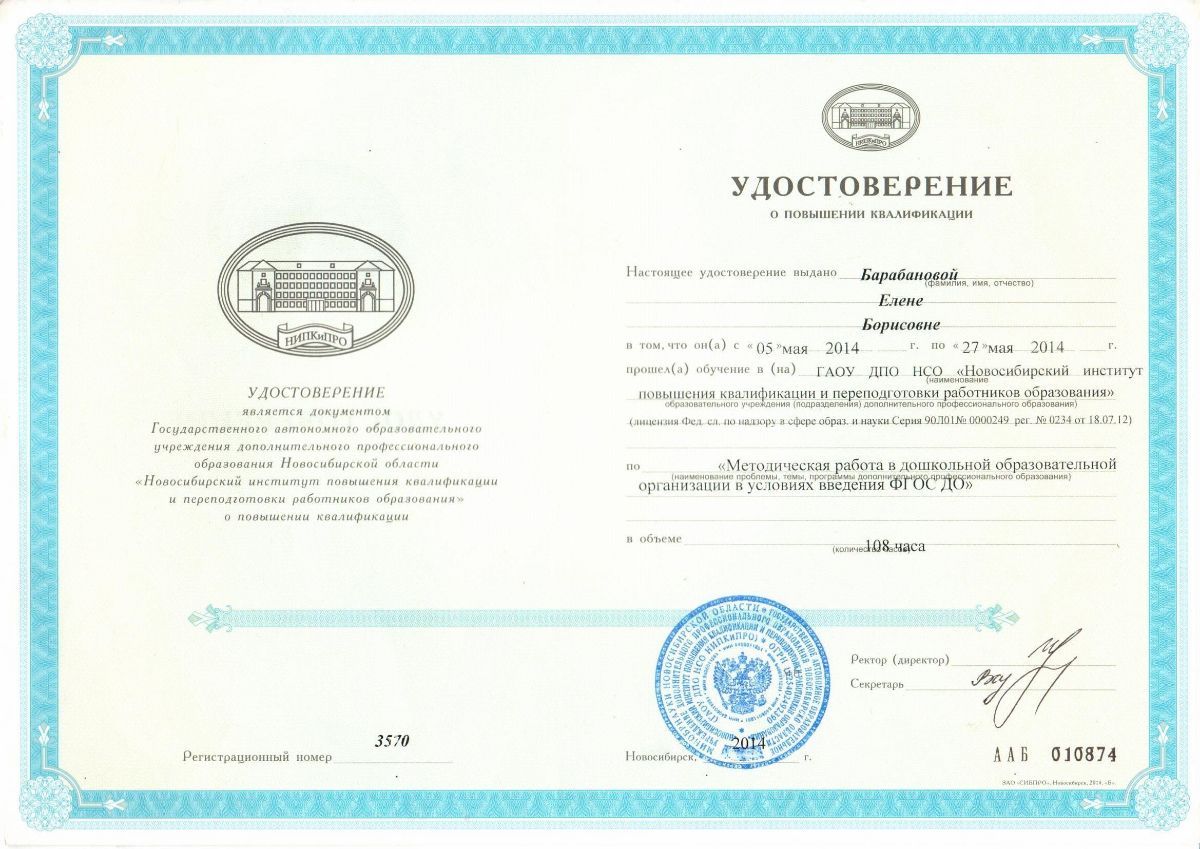 Дополнительное профессиональное образование документ