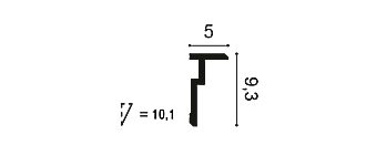 Карниз CX197 U-STEPS - 9,3*5*200см