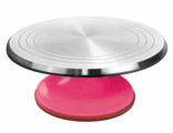 Металлический поворотный стол (розовый)