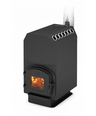 Теплодар ТОП 200 чугунная дверь со стеклом