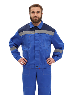 Костюм "ЛЕГИОН" куртка/полукомб. ВАСИЛЕК/Т.СИНИЙ