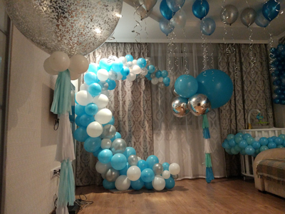 гирлянда из шаров "разнокалиберная"