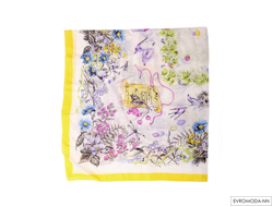 Модный женский брендовый платок с цветами