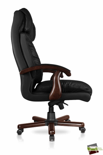 Кресло Sumon XXL, кожа/кож.зам черный
