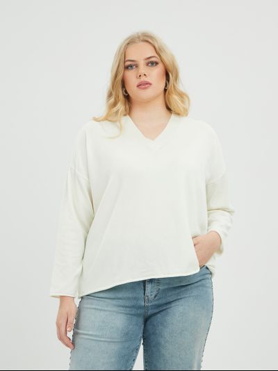 Кофта с длинным рукавом большого размера