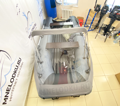 Тент носовой прозрачный Таймень RX 3700 вид сверху