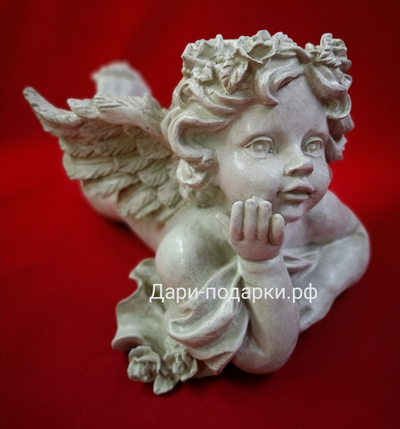 Ангел с белыми розами 31*22см   0,9кг   полистоун Россия  1953/012774*