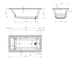АКРИЛОВАЯ ВАННА MARKA ONE BIANCA 180X80 размеры