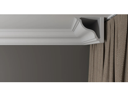 Потолочный плинтус DECOR-DIZAYN DD504, из дюрополимера, под покраску, ударопрочный, 2 метра