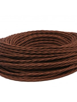 Провод витой в ретро стиле ПРВ 3х0.75 коричневый
