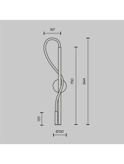 Настенный светильник (бра) Tau, MOD146WL-L12B3K