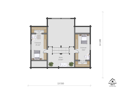 "Турин": Впечатляющий Дом из Клееного Бруса для Большой и Дружной Семьи 200,5 м²
