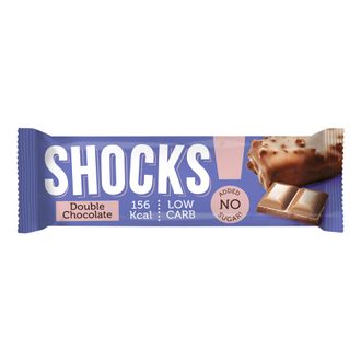 Батончик глазированный SHOCKS "Шоколадный", 35г (FitnesShock)