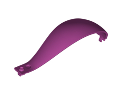Panel 4 x 4 x 11 Curved Tapered with Clip at Each End, Magenta (18969 / 6096320 / 6265700 / 6433302)