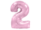 Фольгированная цифра - Розовая матовая