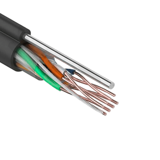 Кабель REXANT UTP 4PR 24AWG, CAT5e наружный (OUTDOOR) + ТРОС*1 (бухта 305 м)