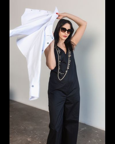 Комбинезон из плотного итальянского хлопка (черный)