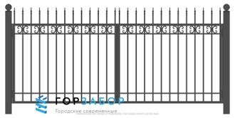 Распашные сварные ворота с элементами ковки KSZ15-26 с монтажом