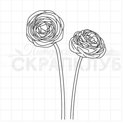 штамп с цветами