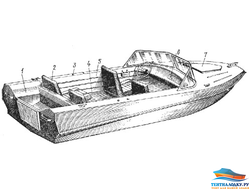 Тент на лодку ОБЬ M