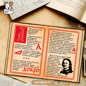 Почтовая открытка для посткроссинга: История русского алфавита. Буква Д