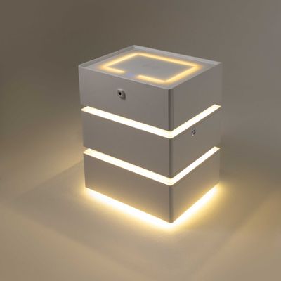 Умная тумбочка с отпечатком пальца | белая