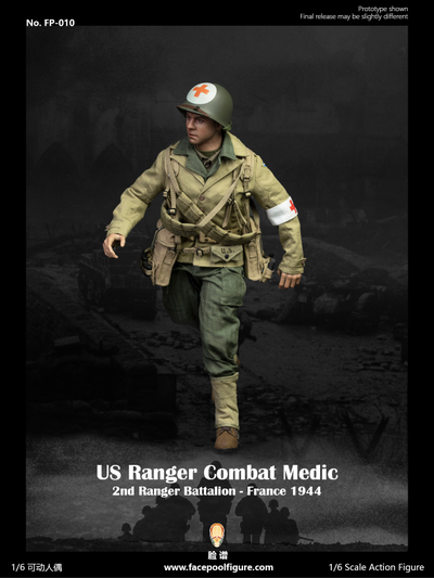 Медик Ирвин Уэйд ("Спасти рядового Райана") - КОЛЛЕКЦИОННАЯ ФИГУРКА 1/6 WWII US Ranger Combat Medic France 1944 (FP010) - Facepoolfigure