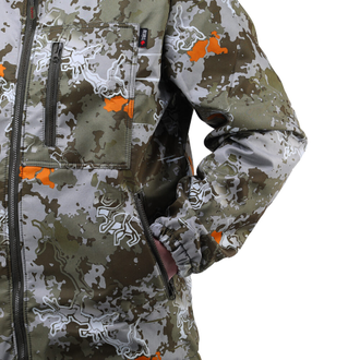 Демисезонная куртка для рыбалки и охоты "Хантер-2" оранжевый пиксель фото-4