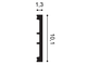 Плинтус SX163 SQUARE - 10,1*1,3*200см