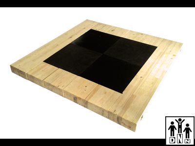 Помост для гиревого спорта 1.5х1.5х0.1м рез. Амортизаторы  1х1х0.02м DNN