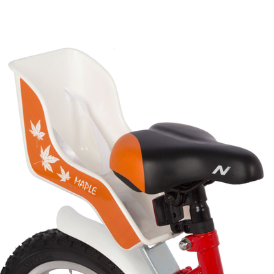 Велосипед NOVATRACK MAPLE 14 2022 с сиденьем для куклы красный