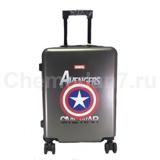 Детский чемодан Marvel Avengers ( Марвел Мстители) серебристый