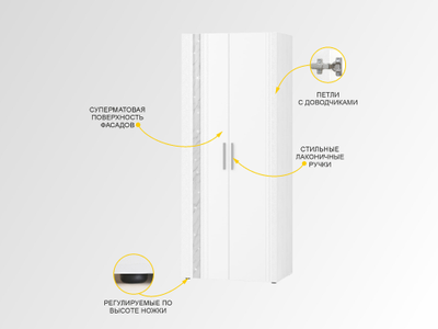 Шкаф четырехдверный Николь 901 312