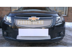 Защита радиатора Chevrolet Cruze 2009-2013 chrome верх