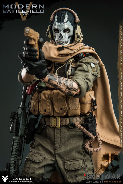Саймон "Гоуст" Райли (Призрак, Ghost, Call of Duty Modern Warfare 2019) КОЛЛЕКЦИОННАЯ ФИГУРКА 1/6 scale MODERN BATTLEFIELD END WAR V GHOST (FS-73030) - FLAGSET