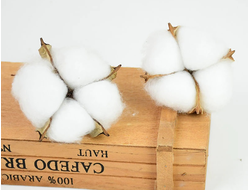 Хлопок белый на проволоке, цена за 3 штуки