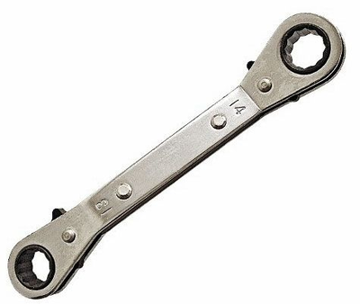 Ключ накидной с трещоткой и переключателем 13х14