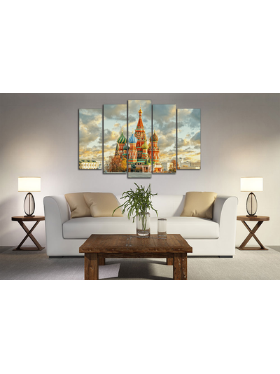 Модульная картина &quot;Храм Василия Блаженного&quot;