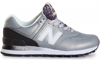 New Balance 574 Серые кожа женские (36-40) Арт. 223MF-A