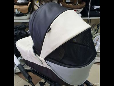 Детская коляска 2 в 1 Cobabe 6300L Бежевый Экокожа