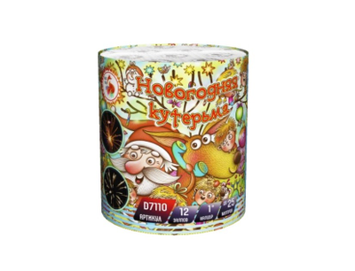 Батарея салютов НОВОГОДНЯЯ КУТЕРЬМА (1" / 12 залпов)