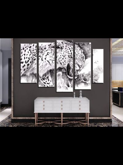 Модульная картина "Оскал зверя"