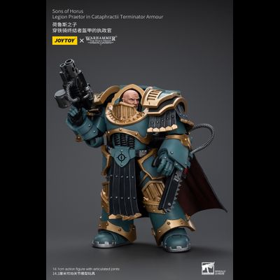 Претор-катафракт Сынов Хоруса (Warhammer Horus Heresy) - КОЛЛЕКЦИОННАЯ ФИГУРКА 1/18 Sons of Horus Legion Praetor in Cataphractii Terminator Armour (JT9619) - JOYTOY
