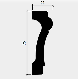 Молдинг 1.51.383 - 75*22*2000мм