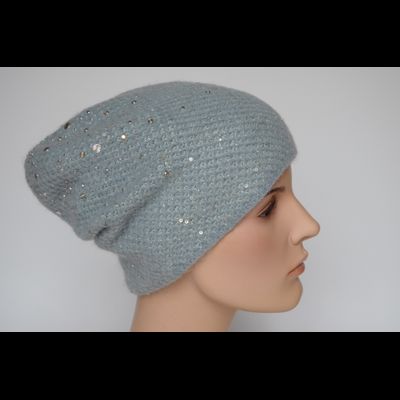 Голубая шапка женская с украшениями Vizio Италия 6161 CL