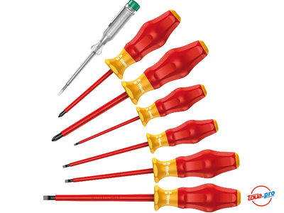 Набор отверток Wera Kraftform Comfort VDE1160 i/7 с индикатором напряжения WE-031575