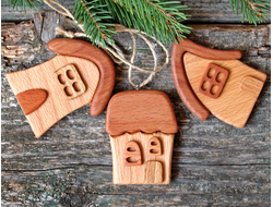 Набор елочных игрушек "Лесная деревушка"