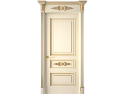 Межкомнатная дверь Кардинал слоновая кость с патиной шампань