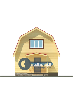 Д-13 ДАЧНЫЙ ДОМ ИЗ БРУСА:ГАБАРИТНЫЕ РАЗМЕРЫ: (7Х6М), ОБЩАЯ ПЛОЩАДЬ: 66М²