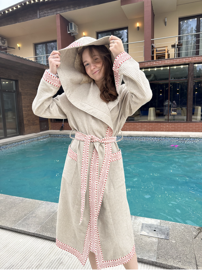 Халат «Легкий пар» из вафельного льна